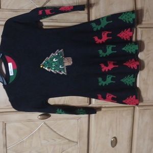 Little girls ugly Christmas sweater